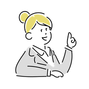 説明する女性のイラスト