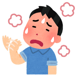 暑がる人のイラスト