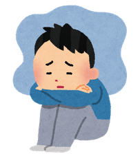 落ち込んでる人のイラスト