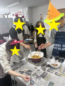 調理中