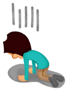 落ち込む男性